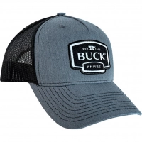 Бейсболка Buck Gray Logo Patch Cap, серо-черная купить в Долгопрудном