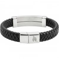 Браслет Zippo Steel Bar Braided Leather Bracelet (20 см) купить в Долгопрудном