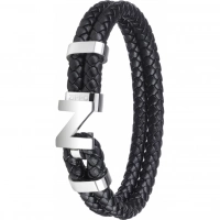 Браслет Zippo Steel Braided Leather Bracelet (20 см) купить в Долгопрудном