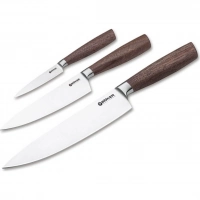 Набор кухонных ножей Boker Core Professional Set, сталь X50CrMoV15, рукоять орех купить в Долгопрудном