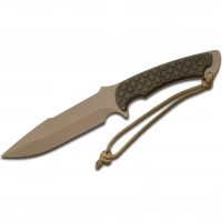 Нож с фиксированным клинком Spartan Blades Horkos, сталь CPM-S35VN Flat Dark Earth, рукоять зеленая микарта, чехол мельтикам купить в Долгопрудном