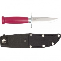 Нож с фиксированным лезвием Morakniv Scout 39 Safe Cerise, сталь Sandvik 12С27, рукоять береза, розовый купить в Долгопрудном