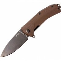 Нож складной LionSteel KUR BBR G10 Brown Flipper, сталь Stonewashed & PVD-Coated Uddeholm Sleipner®, стеклотекстолит, коричневый купить в Долгопрудном