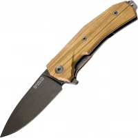 Нож складной LionSteel KUR BUL Olive Wood, сталь Stonewashed & PVD-Coated Uddeholm Sleipner®, рукоять оливковое дерево купить в Долгопрудном