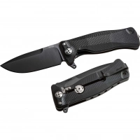Нож складной LionSteel SR-11A BB Integral Flipper 3.7″ Chemical Black Sliepner Drop Point Blade, Black Aluminum Handles купить в Долгопрудном