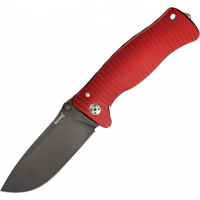 Нож складной LionSteel SR1A RB RED, сталь D2 Black Finish, рукоять алюминий (Solid®), красный купить в Долгопрудном