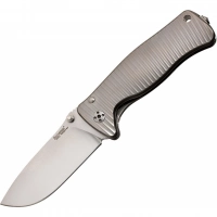 Нож складной LionSteel SR2 G (GREY) Mini, сталь Uddeholm Sleipner® Satin, рукоять титан по технологии Solid®, серый купить в Долгопрудном