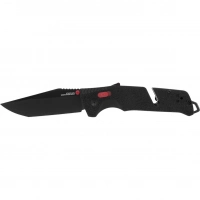 Полуавтоматический складной нож Trident Mk3 Black-Red Tanto, сталь D2, рукоять GRN купить в Долгопрудном