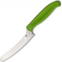 Универсальный кухонный нож Spyderco Z-Cut Offset Kitchen Green, сталь CTS™ — BD1 Alloy, рукоять зеленый полипропилен купить в Долгопрудном