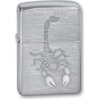 Зажигалка ZIPPO Scorpion Brushed Chrome, латунь с никеле-хром.покрыт., серебр., матов., 36х56х12 мм купить в Долгопрудном